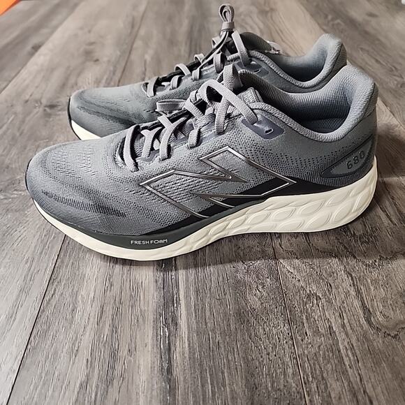 New Balance Size 12 EE Mens Fresh Foam 680v8 Running Shoes Grey - Picture 4 of 9
